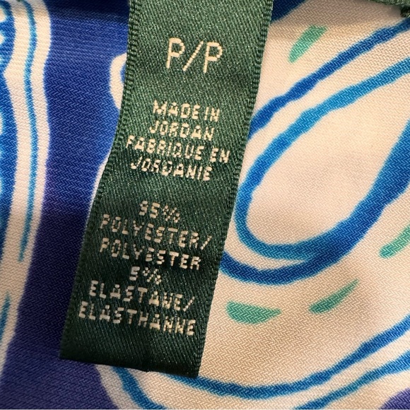 Lauren Ralph Lauren Women’s Blue & White Paisley Dress Sz P/P  Sleeveless. - Picture 10 of 11